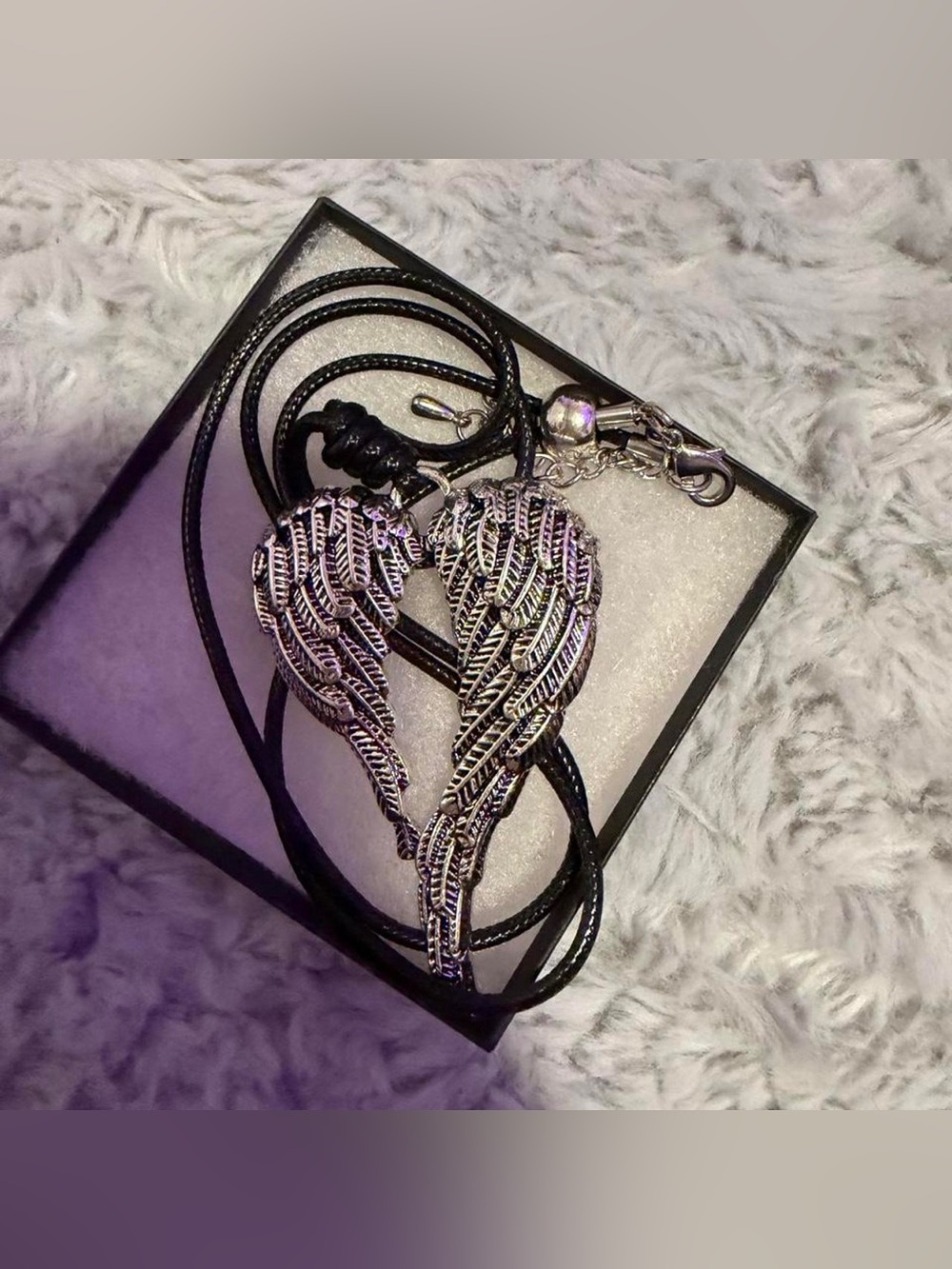 Vintage Y2K Silver Wing Necklace